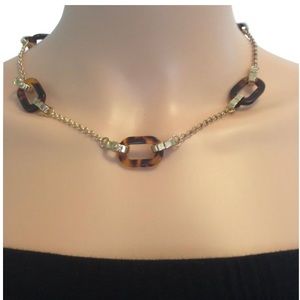 Ralph Lauren Tortoise Link Necklace and Bracelet Set